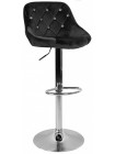 Барний стілець зі спинкою Bonro B-0741 велюр сірий (47000039)
