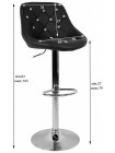 Барный стул со спинкой Bonro B-0741 велюр серый (47000039)