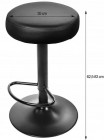 Барний стілець Bonro B-067 чорний з чорною основою