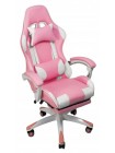 Кресло геймерское Bonro B-870 розовое с подставкой для ног (47000029)