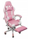 Кресло геймерское Bonro B-870 розовое с подставкой для ног (47000029)