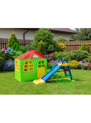 Дитячий майданчик Doloni Base Small, дитячий будиночок + гірка (BaseMM-1303)
