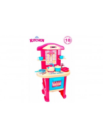 Дитяча ігрова "Кухня №4" ТехноК-3039. Рожева 75.5х48х30 см