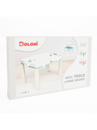 Дитячий стіл пластиковий Doloni + аерохокей (04580/7) Бірюзовий