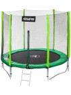 Батут Atleto 252 см с двойными ногами с сеткой зеленый (21000802)