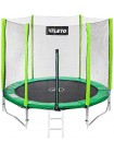 Батут Atleto 252 см с двойными ногами с сеткой зеленый (21000802)