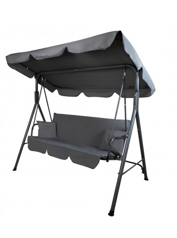 Садовые качели Just Garden Relax до 250 кг. трехместная. Серый