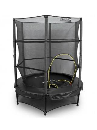 Батут Just Fun 140 см., до 60 кг. Чорний, зовнішня сітка. Для дому та вулиці