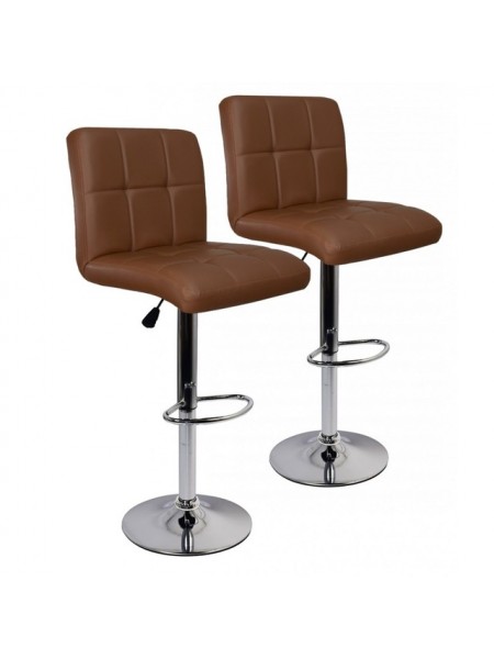 Барный стул со спинкой Bonro BC-0106 коричневый (2шт)