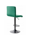 Барный стул со спинкой Bonro B-0106 (42400406) Велюр зеленый с черным основанием