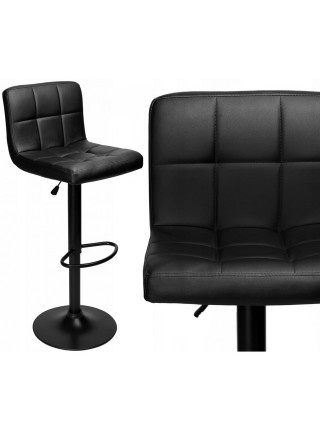 Барний стілець зі спинкою Bonro BN-0106 (42400437) Чорний з чорною основою