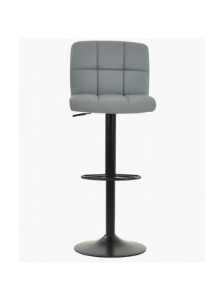 Барний стілець зі спинкою Bonro B-0106 (42400428) Сірий з чорною основою