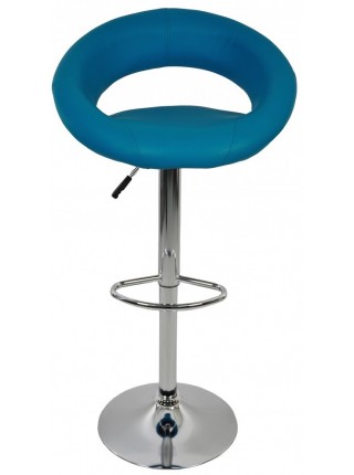 Барний стілець зі спинкою Bonro B-650 аква-синій (40080042)