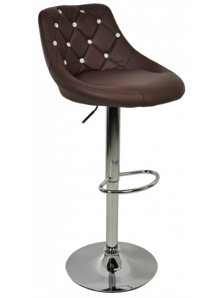 Барний стілець зі спинкою Bonro B-801C коричневий (40080037)