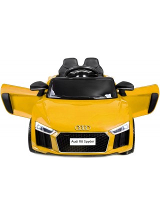 Детский электромобиль AUDI HL-1818 желтый (колеса EVA) (42300137) (лицензионный)