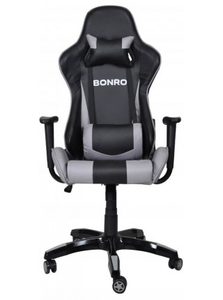 Кресло геймерское Bonro 2018 серое (40800017)