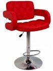 Барный стул со спинкой Bonro B-823A красный (40080052)