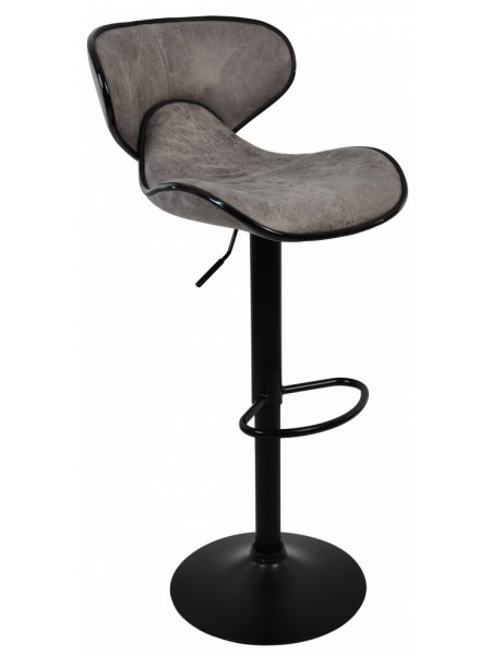 Барный стул со спинкой Bonro HB-678 серое (40080045)