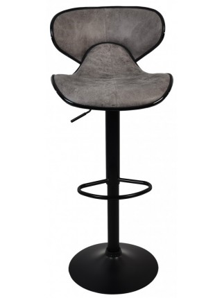 Барний стілець зі спинкою Bonro HB-678 сіре (40080045)