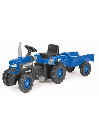 Трактор на педалях із причепом DOLU 8253, пластиковий. Синій