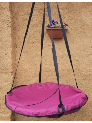 Підвісна садова гойдалка (гніздо лелеки) для дітей та дорослих 100 см. до 100 кг. Бордова