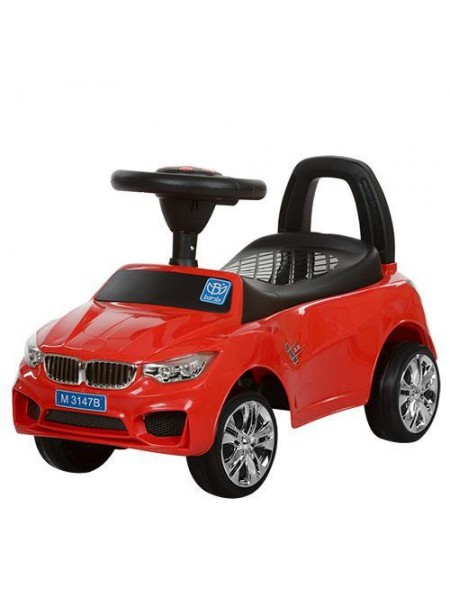 Толокар BMW (3147B-3),Красный, MP3, свет, звук