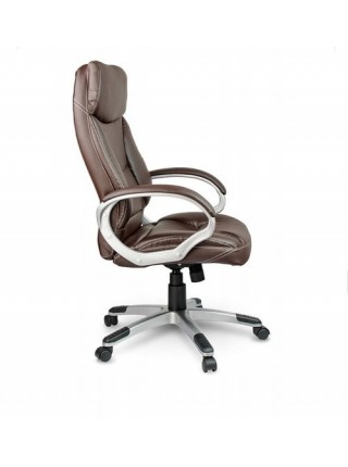 Офісне крісло Just Sit ROMA до 130 кг. Коричневе. Комп'ютерне крісло ROMA